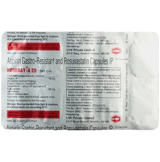 roseday a 20mg capsule 10's